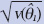 square root of the estimated variance of theta hat 1
