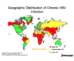 HBV World Incidence Map