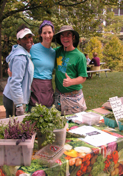 Licking Creek Bend Farmers (from l) Peters, Leah Cohen and Morrison.