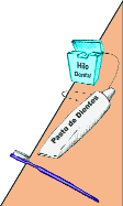 Ilustración de pasta dental, cepillo dental e hilo dental