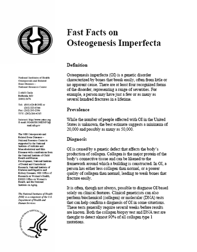 Osteogenesis Imperfecta Overview cover