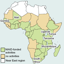 Thumbnail map of African Region