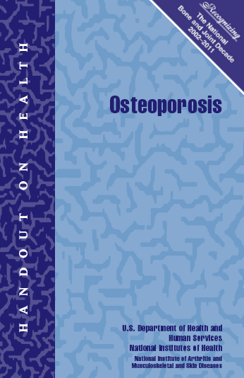 Osteoporosis, Handout on Health, Large Print cover