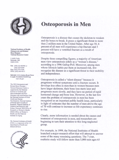 Osteoporosis in Men cover