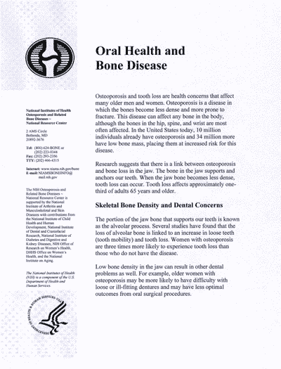 Oral Health and Bone Disease cover