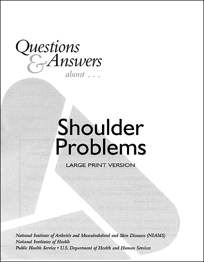 Shoulder Problems, Questions and Answers about, Large Print cover