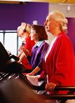 Senior woman on treadmill 