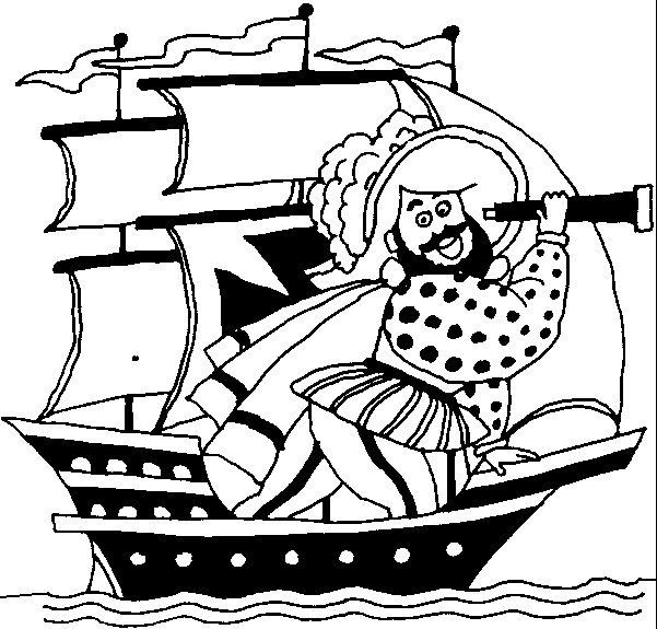 coloring picture of pirates