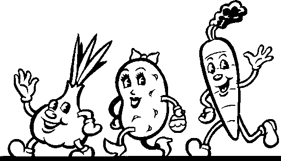 coloring picture of vegetables