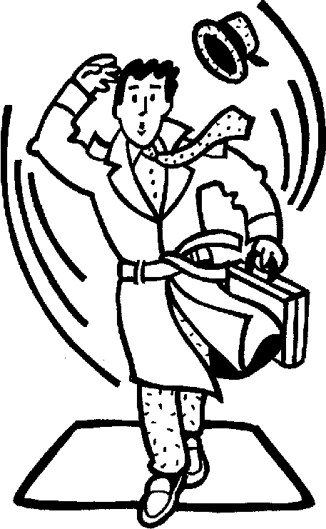 coloring picture of hat blowing away in wind