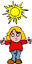 Sharon looks up at the sun