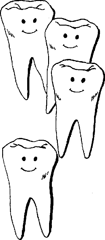 teeth with smiling faces
