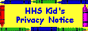 DHHS Kid's Privacy Notice banner and link