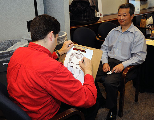 Get your caricature drawn for free