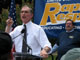 Congressman Visclosky addresses the Unites Steelworkers rally.