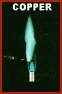 Copper, turquoise flame