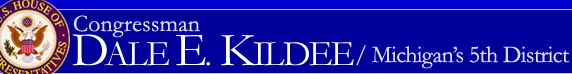 Banner: Congressman Dale E. Kildee / Michigan's 5th District