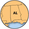 Alabama state map