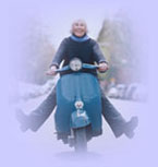 older lady riding bike