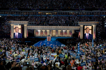 Barack Obama at podium