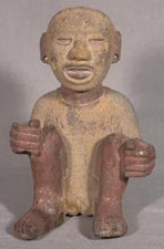 Xipe-Totec priest wearing flayed human skin