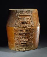 TWO-PART CACHE VESSEL WITH APPLIED GOD HEADS