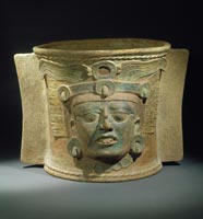 LARGE BURIAL URN WITH RELIEF GOD HEAD