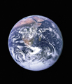 1. WHOLE EARTH FROM SPACE, 1972   Arguably the most influential <br />image to come out of the American space program. Used significantly by the environmental movement (although not, as often reported, the inspiration for Earth Day). Satellites had returned images of nearly the whole Earth before, but this one from Apollo 17, with its view of Africa, the Arabian Peninsula, and the Antarctic ice cap in sunlight, had a more lasting impact.
