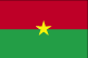 Flag of Burkina Faso is two equal horizontal bands of red (top) and green, with a yellow five-pointed star in the center.