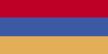 Flag of Armenia is three equal horizontal bands of red (top), blue, and orange.