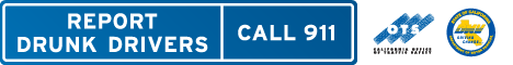 Report Drunk Drivers - Call 911 logo