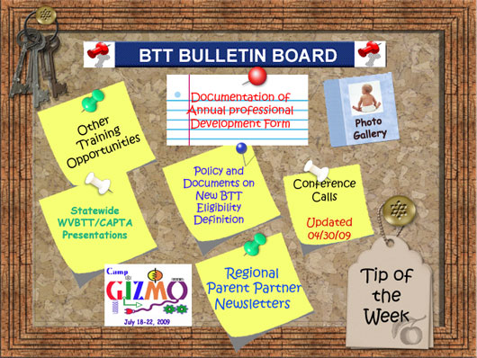 WV BTT - Bulletin Board
