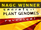 graphic with text Secrets of Plant Genomes Revealed!