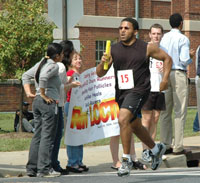 Derrick Cox participates in the annual NIH run. His team placed ninth out of one hundred.