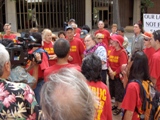 Congressman Neil Abercrombie rallies at the Hawaii State Capitol
