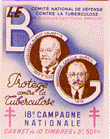 Comitè National de Défense Contre La Tuberculose, Calmette, enlarged stamp, France, c. 1934, 15.2 x 10.5 cm.