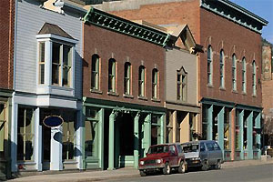 photo of a small town main street area.