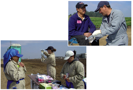 CHAMACOS researchers collected samples