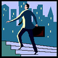 Illustration: A man moving forward