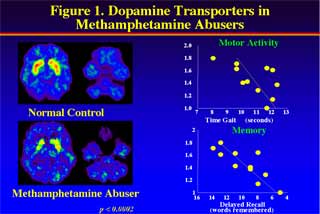 graph showing decrease in use of methamphetamine among students - in text