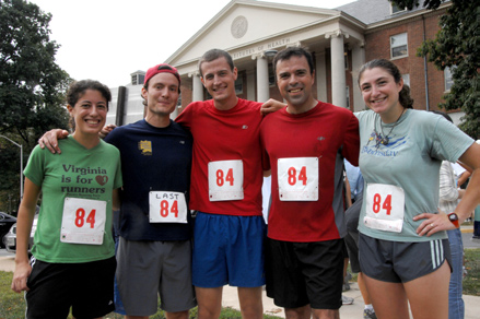 First place Rapid Relaxation (from l) Ava Asher, Tony Gill, Tyler Jones, Peter Bandettini and Eliana Bonifacino claim bragging rights in the 24th Institute Challenge Relay.