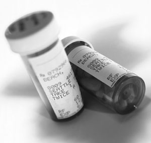 Photograph of pill bottles