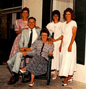 Nellie, her husband, and their daughters Vicki, Mary, and Charlotte. Picture courtesy John Shaw Photography, Natchitoches, Louisiana.