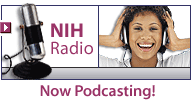 NIH Radio with Podcasting graphic