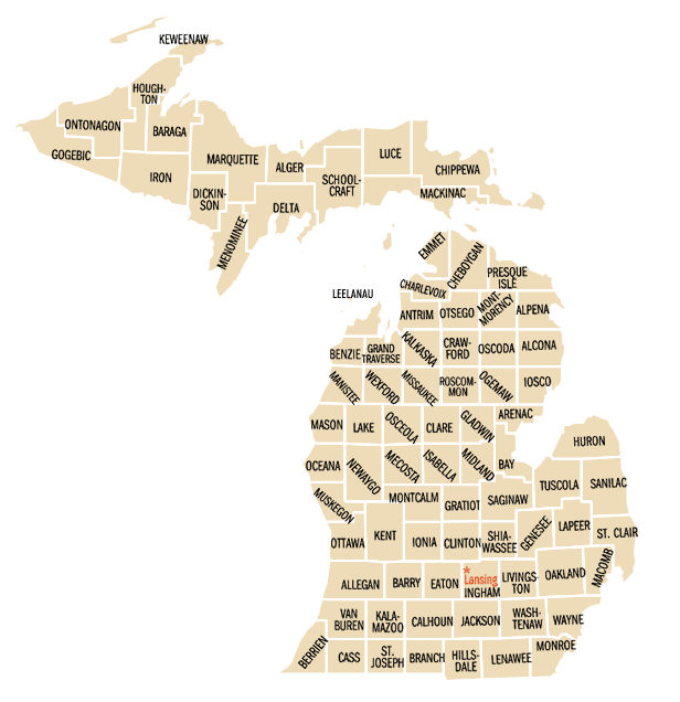 Map of Michigan