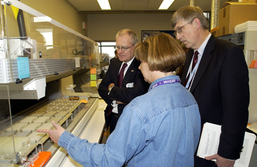 Francis Collins, M.D.,Ph.D., with John Marburger, Ph.D.