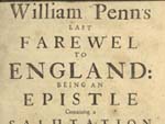 William Penn's Last Farewell to England