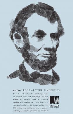 Library of Congress ad with Abraham Lincoln