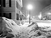 Center of Town, Snowy Night