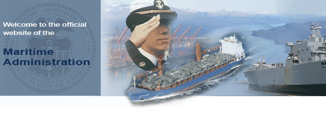 Maritime Administration homepage animated banner image.